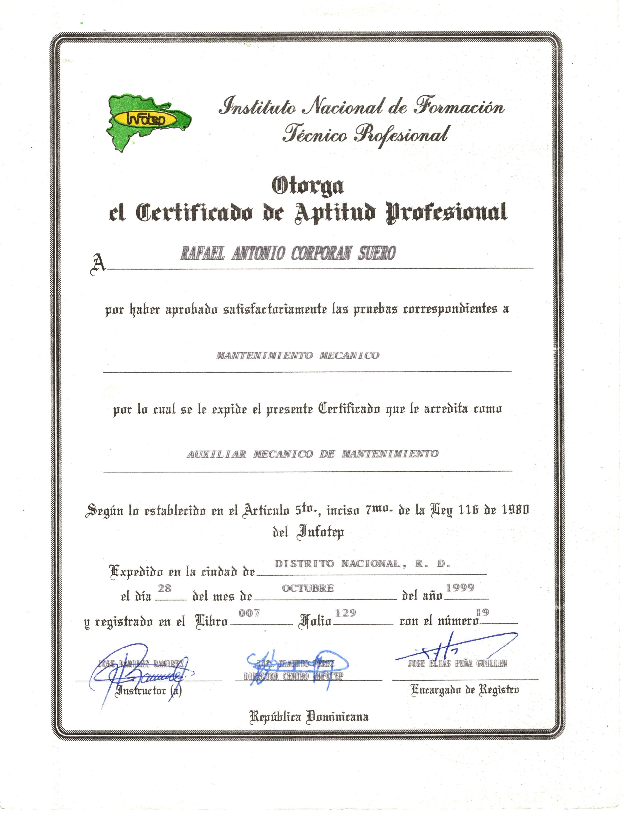Professional Aptitude Certificate